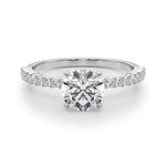 Load image into Gallery viewer, Single Row Shared Prong Engagement Ring - Size 5