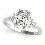 Load image into Gallery viewer, Platinum Solitaire Oval Engagement Rings – Setting (Size 3.75)