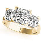 Load image into Gallery viewer, 3-Stone Princess Cut Engagement Ring - Size 8.5