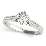 Load image into Gallery viewer, Single Row Channel Set Peg Head Engagement Ring – Setting (Size 7.25)
