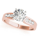 Load image into Gallery viewer, Single Row Channel Set Peg Head Engagement Ring – Setting (Size 12.25)
