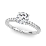 Load image into Gallery viewer, Platinum Single Row Engagement Rings – Setting (Size 3.25)
