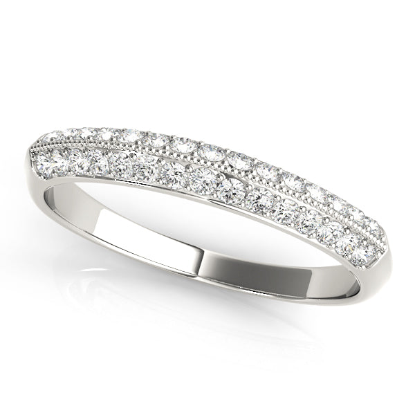 Pavé diamond wedding bands