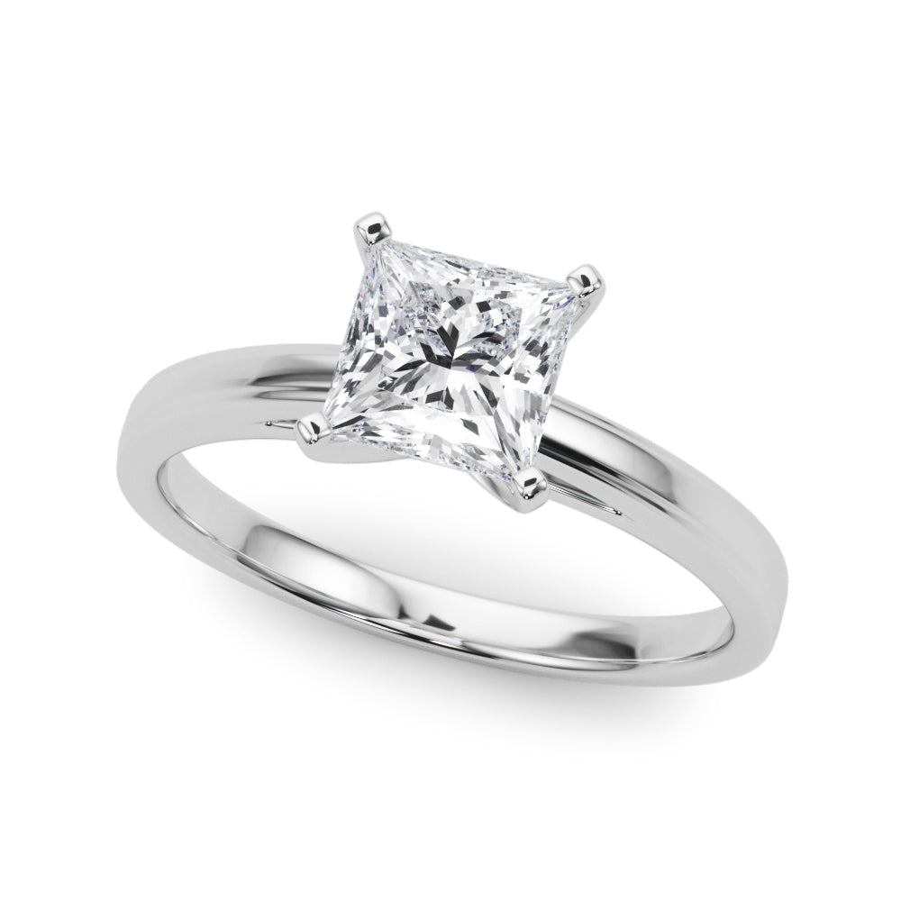 Classic Cathedral Style Peg Head Engagement Ring - Size 4.25